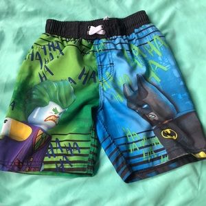 LEGO Batman and Joker Swim Trunks Boys Xs 4/5